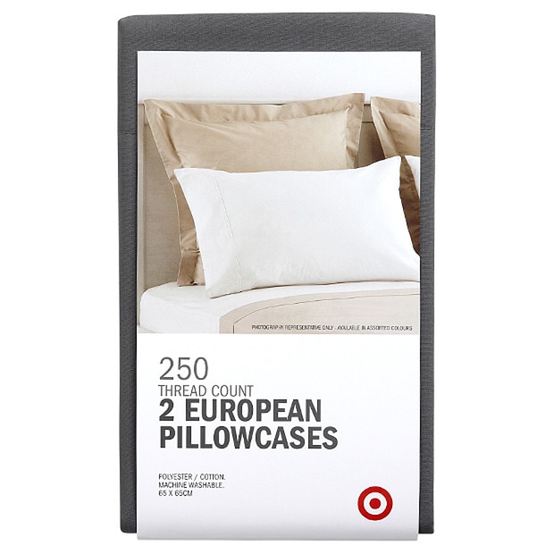 Target 2 Pack 250 Thread Count European Pillowcases Vapour Target