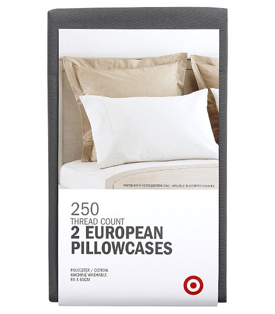 2 Pack 250 Thread Count European Pillowcases