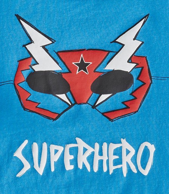 Short Sleeve Super Hero Print T-Shirt