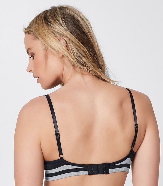 Lily Loves Seamfree Wirefree T-Shirt Bra - Black/Grey