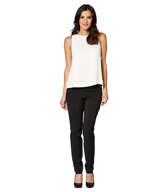 Luxe Sleeveless Top - White | Target Australia