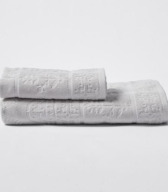 Elisa Velour Pattern Bath Towel
