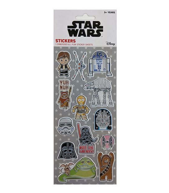 Star Wars 3 Pack Embossed Sticker Set