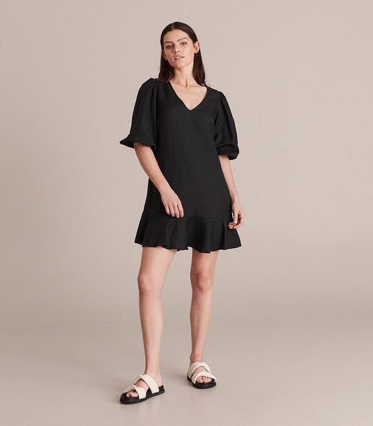 Preview Linen Blend Mini Dress
