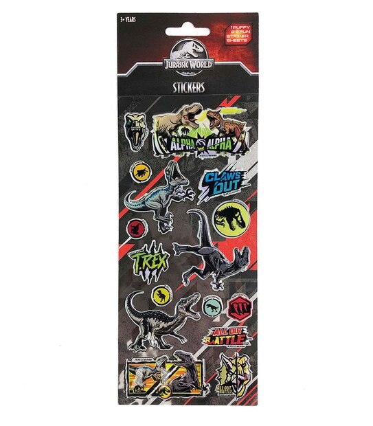 Jurassic World 3 Pack Puffy Sticker Pack
