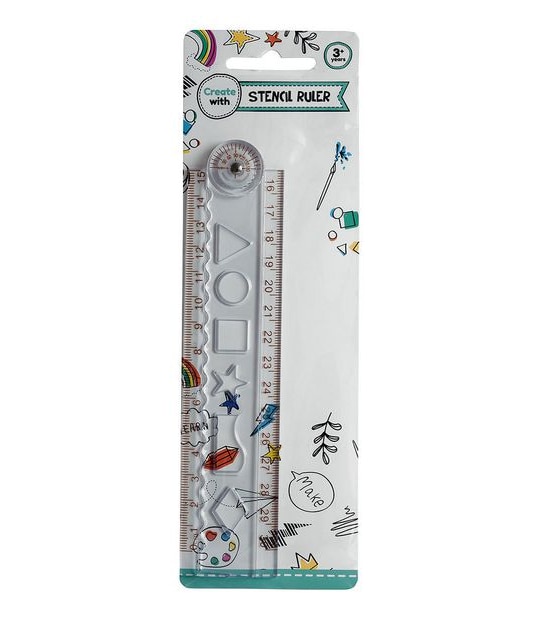 Folding Ruler With Stencils