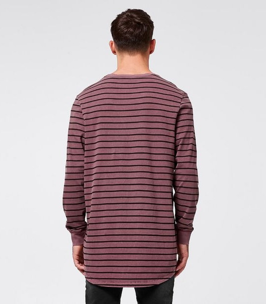 Commons T-Shirt - Burgundy Stripe