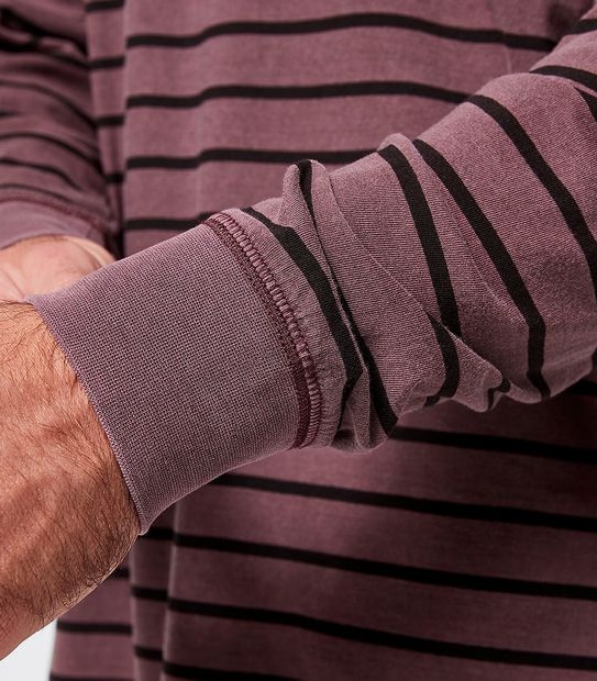 Commons T-Shirt - Burgundy Stripe