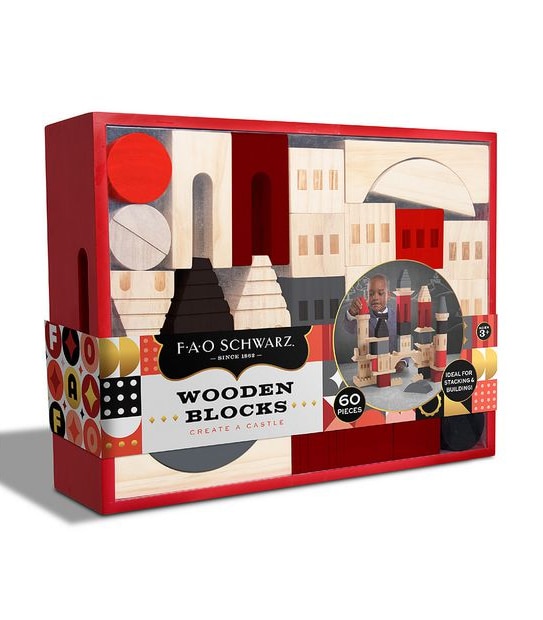 FAO Schwarz - Toy Wood Blocks 60 Piece
