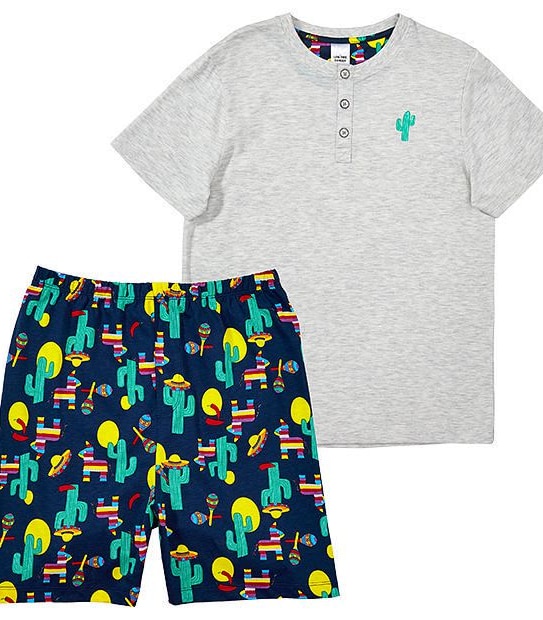 Cactus Print Short Sleeve Pyjama Set