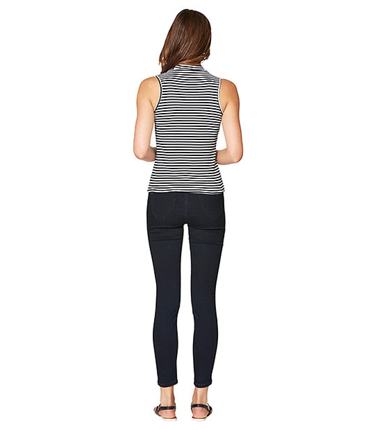 Lily Loves Turtle Neck Top - Black / White