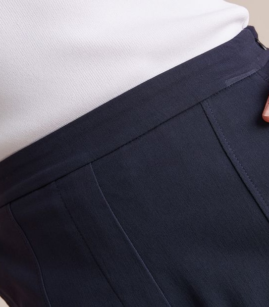 Preview High Waist Straight Bengaline Pants