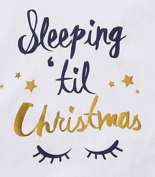 'Sleeping 'Til Christmas' Short Sleeve Pyjama Set