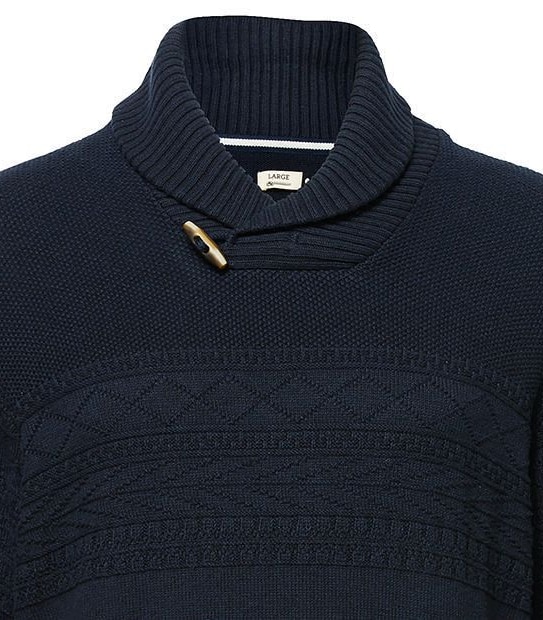 Shawl Neck Knitted Jumper