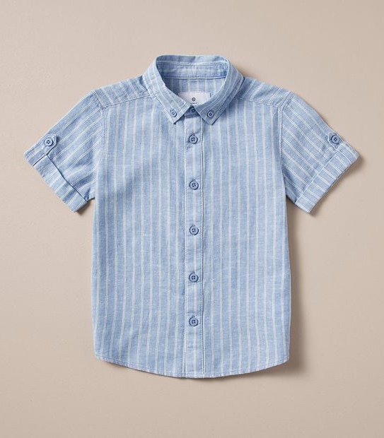 Linen Blend Striped Shirt