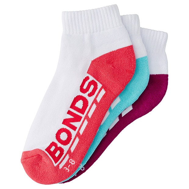 Bonds 3 Pack Women's Quarter Crew Socks Bonds 3 Pack Women's Quarter Crew Socks