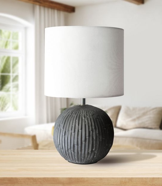 Mirabella Casa Clio Table Lamp Charcoal I004547