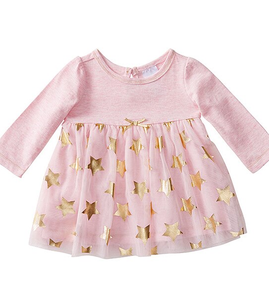 Long Sleeve Foil Star Tutu Dress