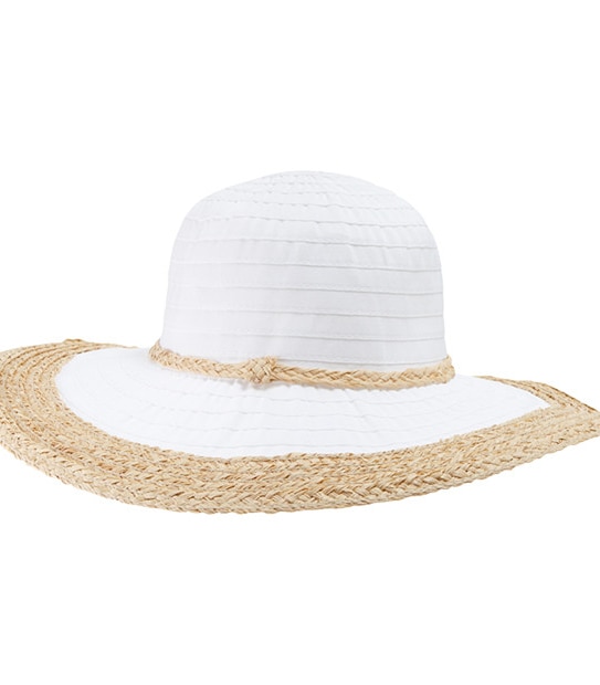 Ladies' Sun Hat - White / Natural