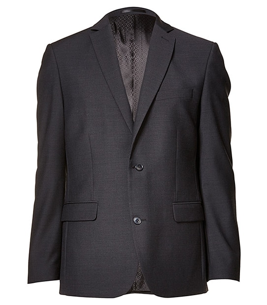 Limited Editions Wool Blend Suit Jacket - Charcoal
