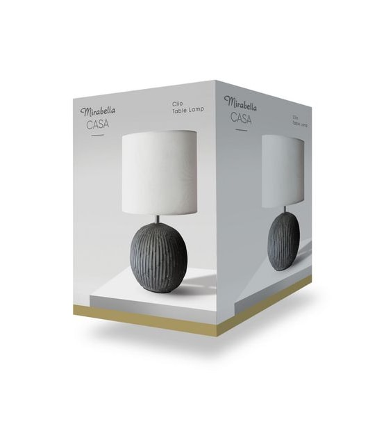 Mirabella Casa Clio Table Lamp Charcoal I004547