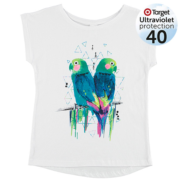 Girls' Short Sleeve Ultraviolet Print T 