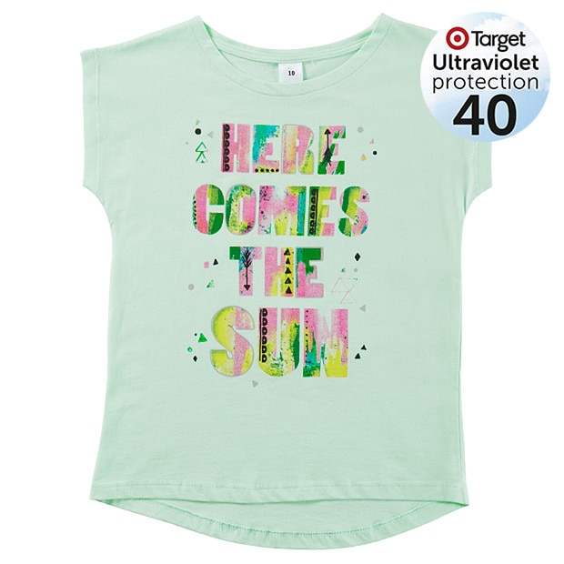 Girls' Short Sleeve Ultraviolet Print T 