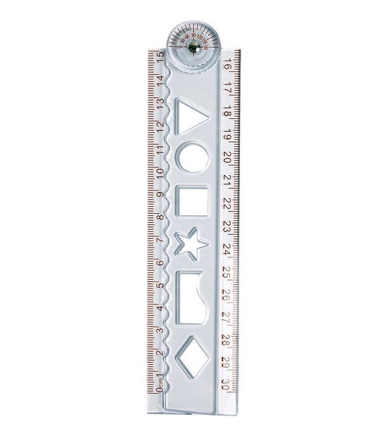 Folding Ruler With Stencils