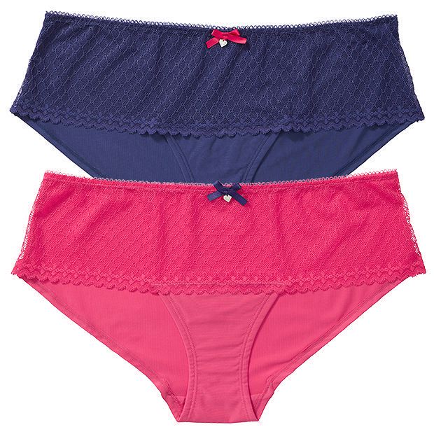 Lily Loves 2 Pack Midnight Floral Hipster Briefs Lily Loves 2 Pack Midnight Floral Hipster Briefs