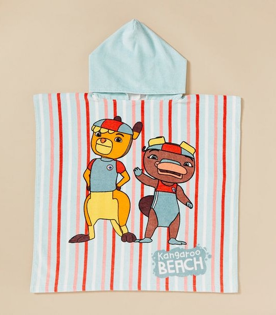 Kids Kangaroo Beach Licensed Hooded Beach Towel