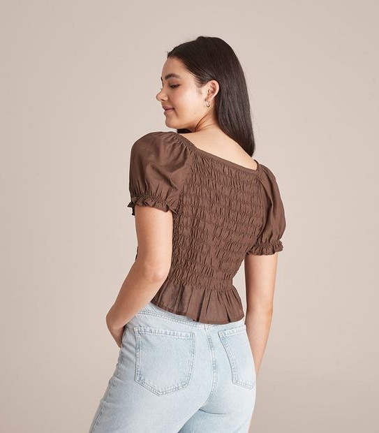 Lily Loves Shirred Bodice Blouse