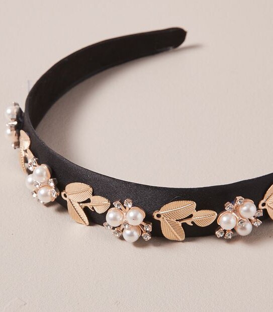 Gem Statement Headband - Black