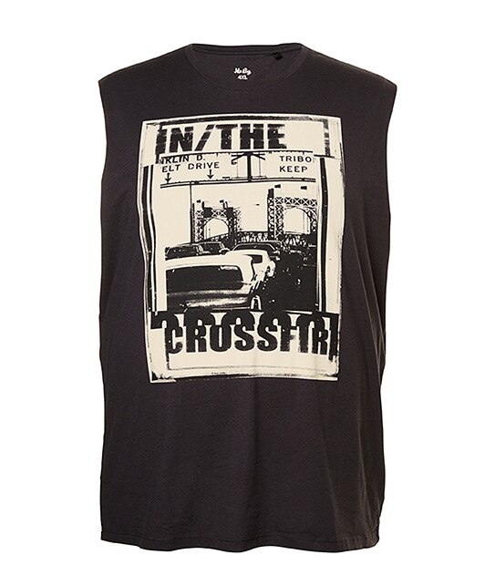 Men's Mr Big Crossfire Tank Top - Black
