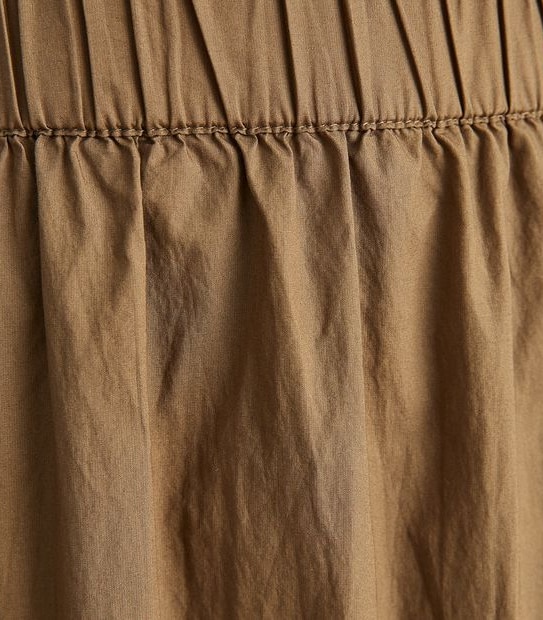 Cotton Poplin Tiered Skirt
