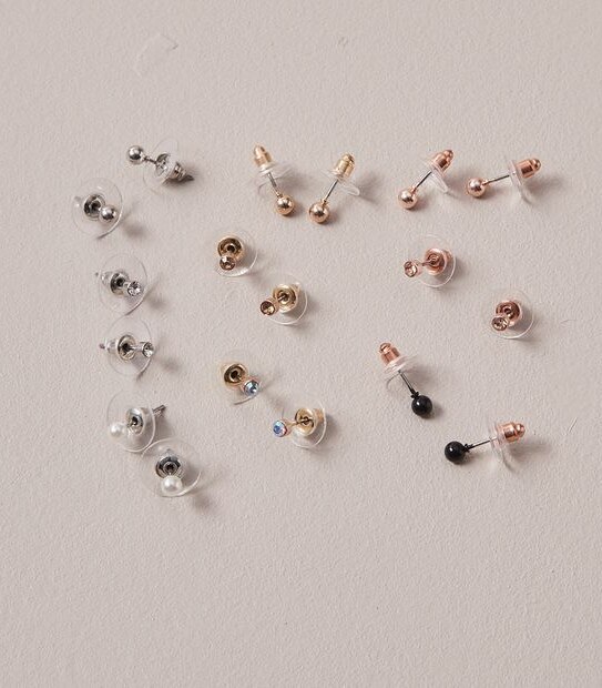 9 Pack Mixed Diamante Stud Earrings Target Australia