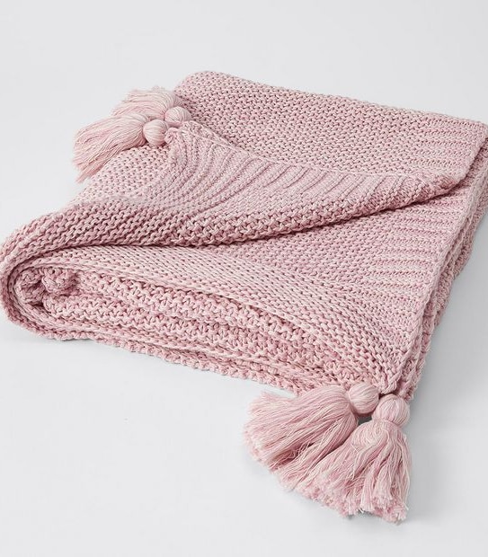 Amity Tassel Knitted Throw