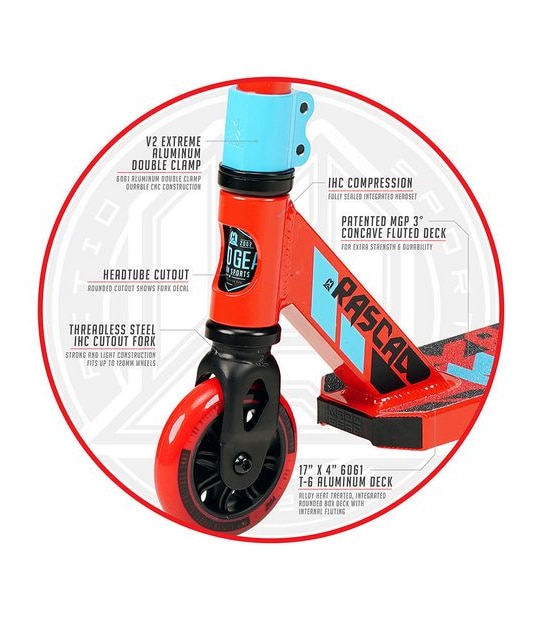 Madd Gear Kick Rascal Scooter - Red/Blue