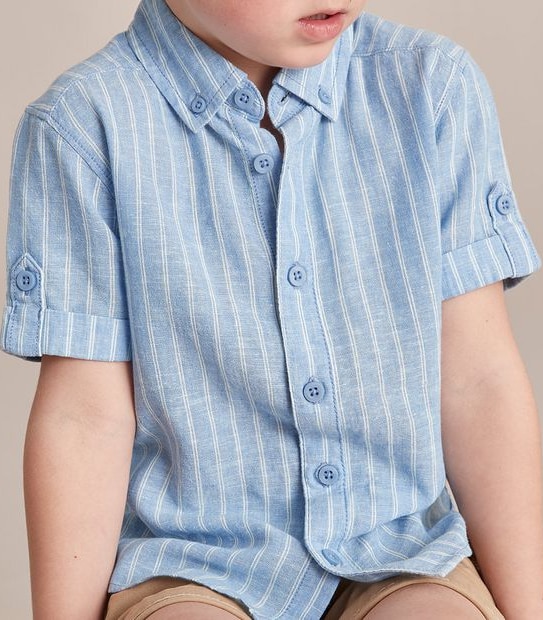 Linen Blend Striped Shirt