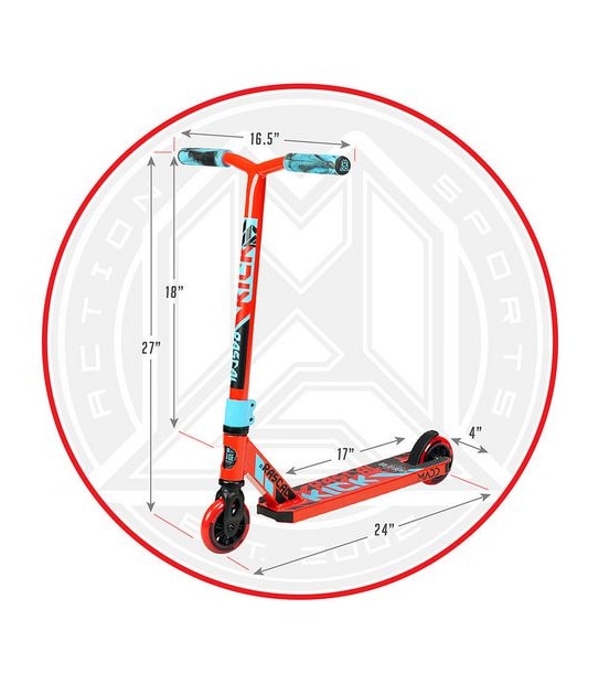 Madd Gear Kick Rascal Scooter - Red/Blue