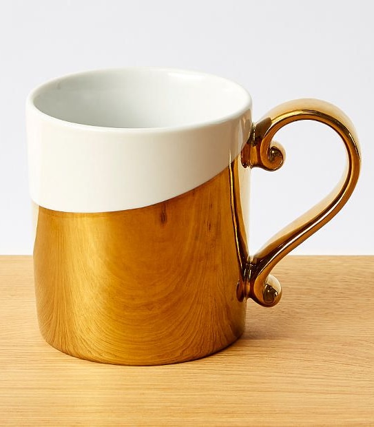 LTD Gold Dipped Fancy Porcelain Mug