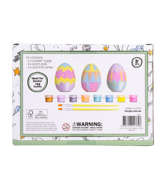 Paint Your Own 3 Pack Easter Eggs