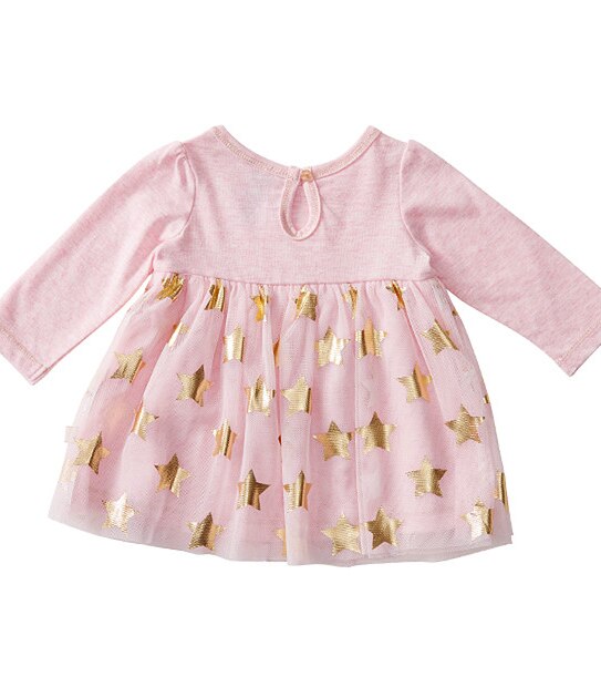 Long Sleeve Foil Star Tutu Dress
