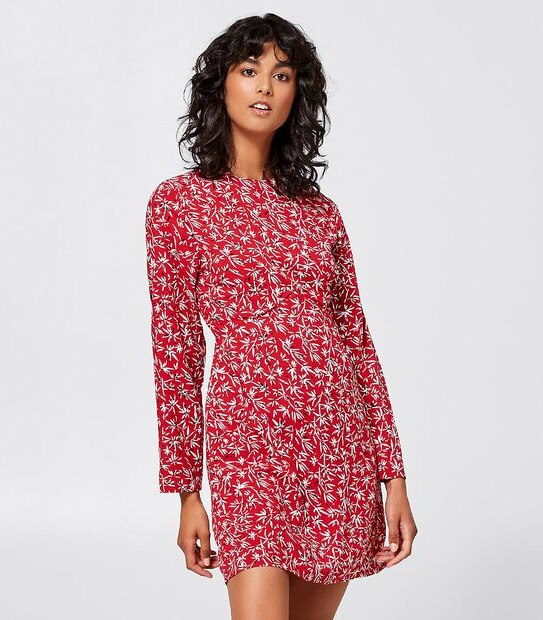 SBRN Open Back Scooter Dress - Red Floral