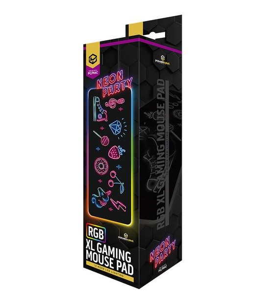 Powerwave RGB XL Gaming Mouse Pad Neon Party