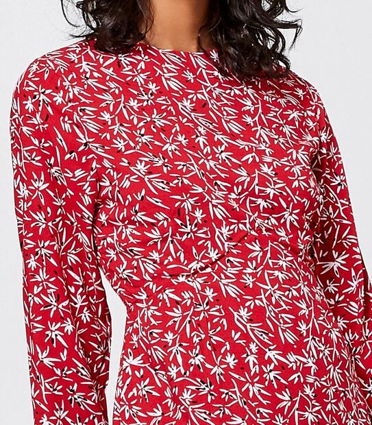 SBRN Open Back Scooter Dress - Red Floral