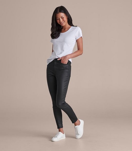 Sophie Coated Skinny High Rise Ankle Length Jeans