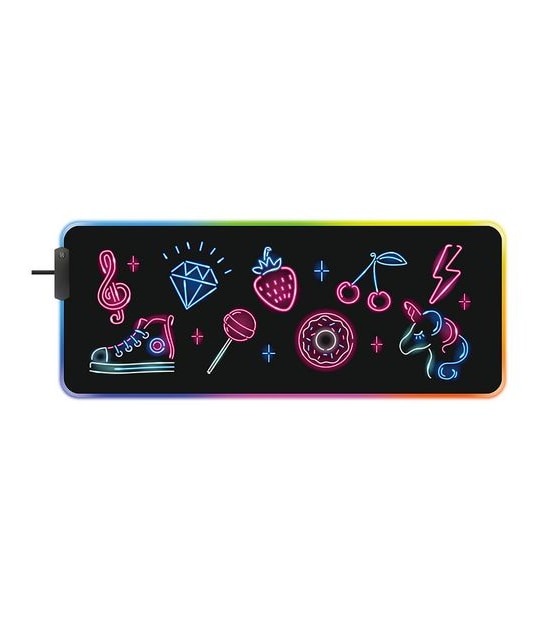 Powerwave RGB XL Gaming Mouse Pad Neon Party