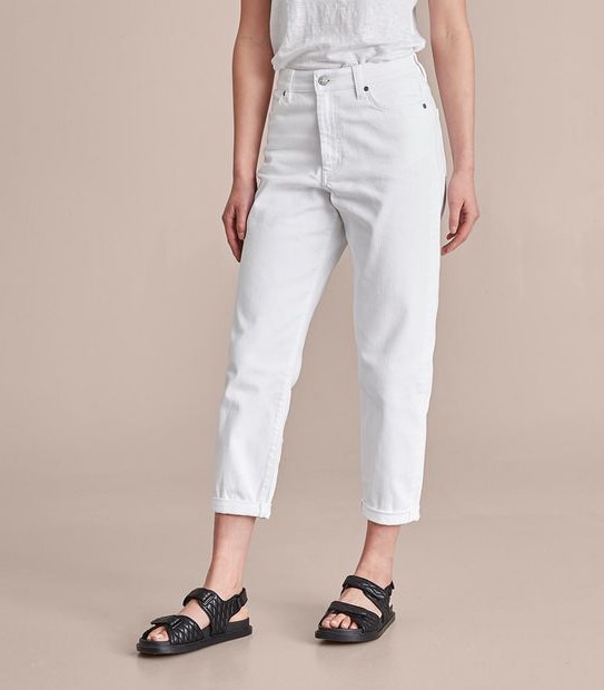 Harper High Rise Crop Length Barrel Leg Jeans