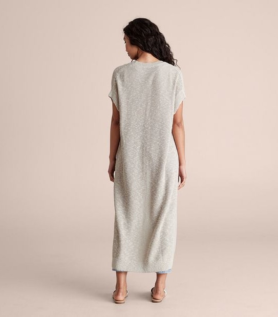 Linen Blend Sleeveless Cardigan