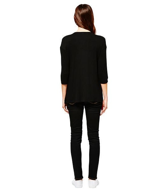 Maternity Nursing Tulip Top - Black